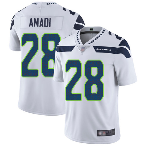 Seattle Seahawks Limited White Men Ugo Amadi Road Jersey NFL Football 28 Vapor Untouchable